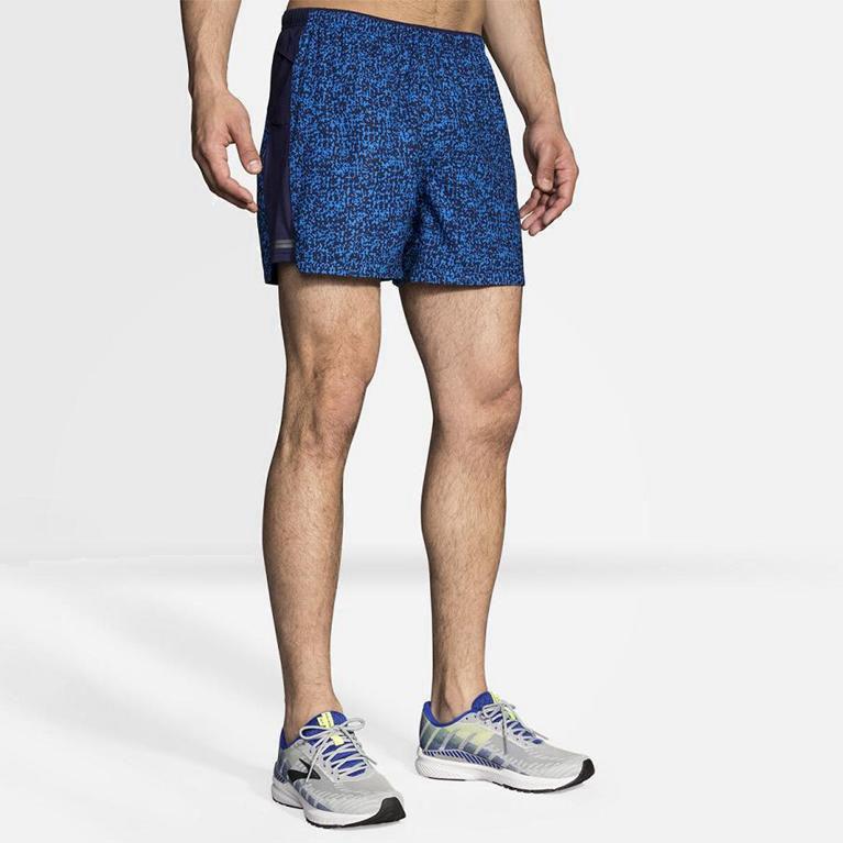 Brooks Sherpa 5 Israel - Men's Running Shorts - Blue (98412-YBOV)